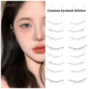 Personalizzato 3D creativo usa e getta ciglia inferiori adesivo del tatuaggio carta impermeabile per l'applicazione del viso <span class=keywords><strong>Web</strong></span> rosso stesso disegno - Product Image 1
