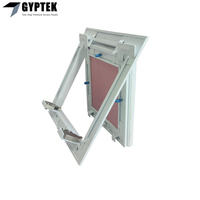 Panneau d'accès moderne en aluminium ignifuge de 15 mm, carré, étanche, pour plaques de plâtre, avec installation sur grille de plafond