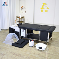 Tempat Tidur Spa Kepala Multifungsi Mewah dengan Bak Rendam Kaki, Sistem Hidroterapi & Perawatan Uap untuk Salon Kecantikan