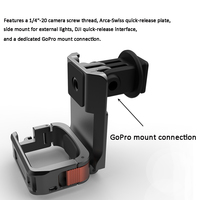 Cage d'extension magnétique pour DJI Osmo Pocket 3/4/4 Pro, supports Arca-Swiss, DJI et GoPro, griffe porte-accessoire, filetage 1/4 "-20