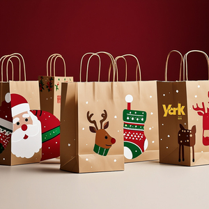 Sac en papier de luxe avec poignée en ruban, logo personnalisé, emballage cadeau haut de gamme pour vêtements, pour boutique et promotion de marque - Product Image 4