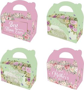 Boîtes à dragées florales pour la Fête des Mères, Sacs de friandises pour la Meilleure Maman, Boîtes à bonbons pour la fête des Mères, Sacs à bonbons pour la fête des Mères avec motif floral 'Je t'aime Maman' - Product Image 2