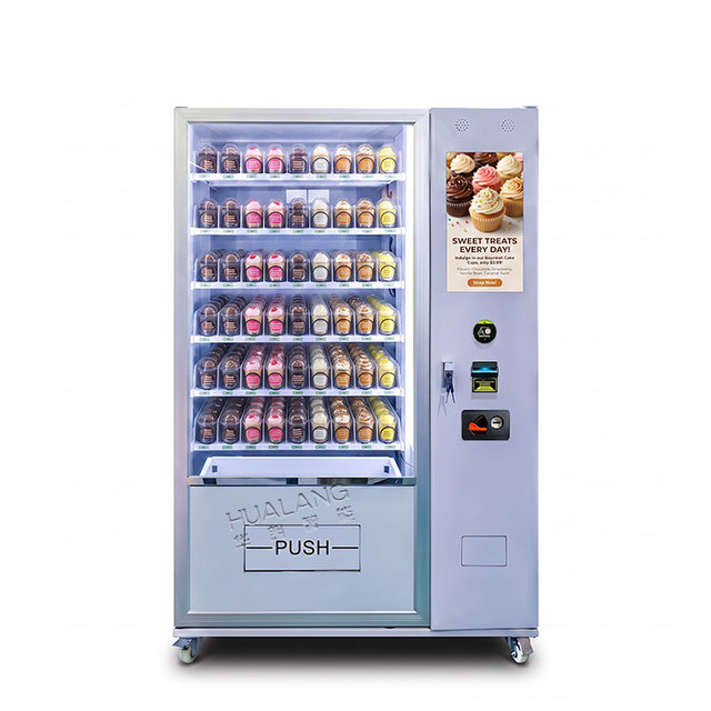 Efficient Operation Cake Vending Machine with Cooling System Self Service Foods Vending Machines for Custom Branding