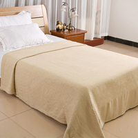 TAIFU Factory Supply OEM 180*230CM 50% air-conditioning fiber 50% wool 300GSM Wool Throw Blanket Woven Blanket for Bedding