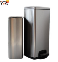 Poubelle à pédale 30L * 3 avec pédale Poubelle de recyclage domestique 60L /45L Système de poubelle à pédale d'intérieur Poubelles à fermeture souple pour la cuisine