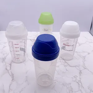 Custom Personalize Sport Plastic Cup Juice Fruit 2 In 1 Shaker Water Bottle With Protein Shake