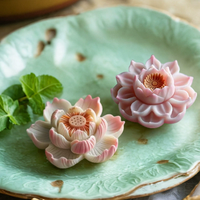 Moule en silicone Série Fleurs pour Fondant, Bougies et Artisanat – Moule en silicone Rose, Pivoine, Lotus pour Décoration de Gâteaux