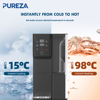 Distributeur d'eau à osmose inverse électrique tout-en-un pour comptoir, offrant de l'eau chaude et froide instantanée pour la maison