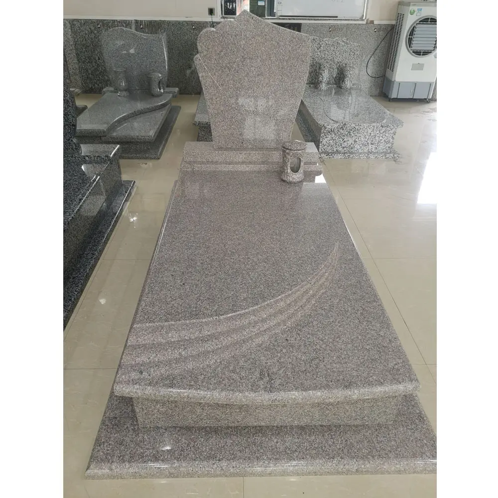 G664 tombstone romano pedra de cabeça, cimeiro, cruz, desenhos, memorial, gravidade granit