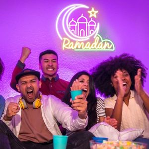 ป้ายไฟนีออนรอมฎอนสำหรับตกแต่งผนังไฟนีออน LED พร้อมหรี่ไฟสำหรับห้องนอน - Product Image 6