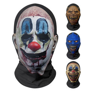 3D baskı palyaço Balaclava tam yüz kayak maskesi Cosplay kostüm açık kaput şapkalar cadılar bayramı için hayalet maske erkekler kadınlar - Product Image 5