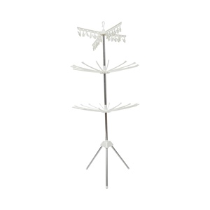 Porte-vêtements métallique à trois tringles en promotion pour armoire et présentation en salon - Product Image 1