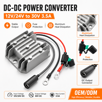 Adaptateur de batterie 12V 24V vers 30V 3.5A à sortie stable avec boîtier en aluminium et protection par fusible pour convertisseur DC-DC Starlink Mini