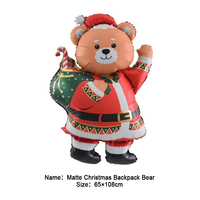 Ballons de décoration de festival grande taille, fournisseur de ballons en aluminium 3D sur le thème Joyeux Noël, motif Père Noël, bonhomme de neige, cadeau pour fête