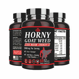 Cápsulas Herbales Dietéticas 9 en 1 con Horny Goat Weed, Maca y Ginseng para Hombres, OEM Boost Energy, Endurance, Soporte Muscular - Product Image 1