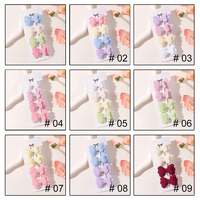 Jiayu personnalisé de petite taille couleur unie filles canard pince à cheveux tissu doux arc cheveux accessoires Style coréen épingles à cheveux simples