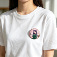 Nuevos pines lenticulares 3D con movimiento de personajes de anime japonés 2023, insignias de botón de hojalata con impresión UV