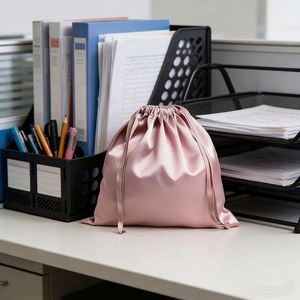 Satin Double Drawstring Packaging for Facial <b>Eye</b> <b>Mask</b> Cosmetic Gift Storage Bag - Product Image 4
