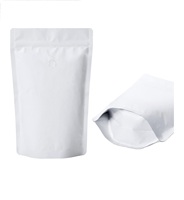 Échantillon gratuit personnalisé Sacs avec logo personnalisé de toutes tailles en papier kraft blanc écologique pochettes debout avec fenêtre mate pour thé, noix, café