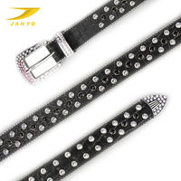 Ceinture en cuir véritable personnalisée de marque haut de gamme pour femmes, style punk rock gothique Y2K, avec clous et texture crocodile