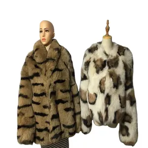 Outerwear Woman Fox fur Coat Leopard Women's Jackets Fox Fur Coats For woman