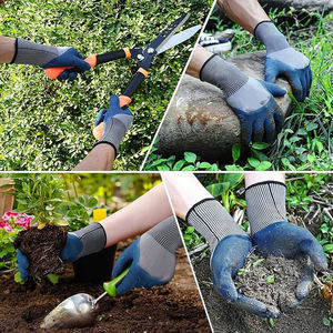 GLOVEMAN Guantes de jardinería recubiertos de espuma de látex resistentes y transpirables Guantes protectores de trabajo - Product Image 5