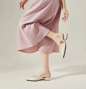 Zapatos Planos de Mujer Cómodos y Ligeros al por Mayor, Bailarinas Negras Sólidas de PU con Punta Fina Estilo Mary Jane, Diseño sin Cordones, Suela de Goma para Verano - Product Image 6