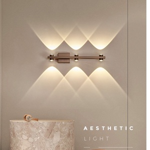 现代明亮的室内和室外铝体发光二极管壁灯，优雅的客厅照明设计 - Product Image 5