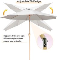 Parasols de marché, de jardin, de terrasse extérieure, de grande taille, inclinables, roses, pour restaurants commerciaux, vente en gros