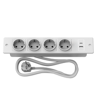 OEM Gömme Masaüstü Güç Girişi AC Prizleri USB-C Portları Ofis Otel Mobilyaları Toptan Satış için Masaüstü Şarj İstasyonu