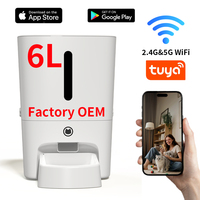Distributore Automatico di Cibo per Gatti di Alta Qualità da 6L con Controllo APP Tuya, WIFI, Timer e Telecamera HD