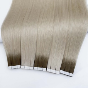 Extensiones de Cabello con Cinta Adhesiva de Doble Cara, Color Piano Birmano, de Larga Duración, 14 Pulgadas para Cabeza Completa - Product Image 1