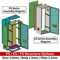Armoire de commande PLC Hengrong 1800 * 800 * 500 PS à profil pliant, sur pied, en acier inoxydable 304, personnalisable