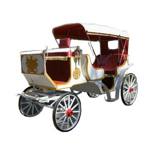 4-6Person Custom Vintage Carriage Leisure Victorian Electric Caleches Horse Carriage with Hood for Wholesale- US/EU Standard - Product Image 1