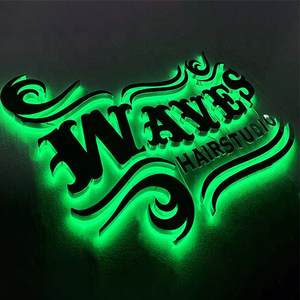 ป้ายไฟ LED กลางแจ้ง3D โลโก้อิเล็กทรอนิกส์ติดผนังด้านหน้าร้านทำจากโลหะมีไฟ LED - Product Image 5