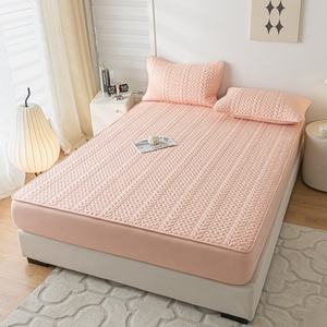 Copri letto impermeabile in poliestere copricapo protettivo copri materasso tutto incluso copri letto set di biancheria da letto borsa in PVC Jacquard 20 poliestere - Product Image 2