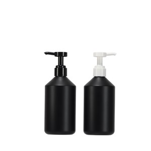 Flacon pompe en plastique noir 500ml, pompe pour émulsion, pour shampoing, lotion corporelle, usage voyage - Product Image 1