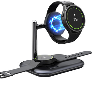 KC นาฬิกาแม่เหล็กดูดคู่ตั้งโต๊ะแท่นชาร์จไร้สายสำหรับ <span class=keywords><strong>Samsung</strong></span> <span class=keywords><strong>Galaxy</strong></span> WATCH 6ของขวัญตามแบบ - Product Image 1
