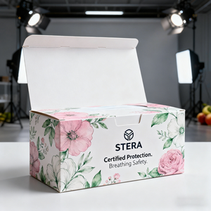 Emballage personnalisé pour masque facial, boîte en papier rigide, boîte à coque dure, boîte d'emballage pour médicaments, boîte de rangement pour fournitures médicales - Product Image 5