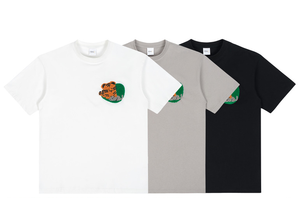 Magliette da uomo ricamate taglie forti in cotone tigre con stampa a sbuffo 3D di alta qualità estiva di alta qualità - Product Image 4