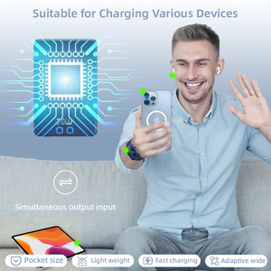 Tùy chỉnh ngân hàng điện không dây mini sạc pin không dây cho Iphone 15W sạc nhanh USB-C pd20w ngân hàng điện từ 5000mAh - Product Image 6