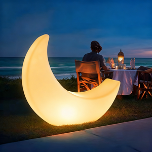 Led Moon <span class=keywords><strong>Lounger</strong></span> vườn bãi biển hồ bơi Rocking boong ghế - Product Image 1