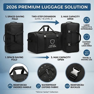 Sac de voyage à roulettes extensible et imperméable grande capacité 2026 – Sac de sport durable - Product Image 1