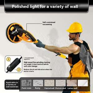 Lijadora de pared eléctrica plegable de doble lámpara con barra larga 220V, herramienta para lijar masilla y papel de lija, pulido y lijado de metal DIY - Product Image 5