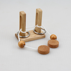 Casse-tête <span class=keywords><strong>Puzzle</strong></span> en bois filetage corde boucle <span class=keywords><strong>Puzzle</strong></span> Luban serrure casse-tête jeu adulte enfants jouet Puzzles pour adultes - Product Image 2