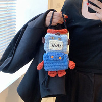 Tas Rajut Tangan Motif Kartun Lucu, Kustomisasi Pabrik, Musim Gugur Musim Dingin, Tanpa Kancing, Ukuran Kecil, Bahan Katun, Buatan Cina, Untuk Sehari-hari