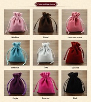 Sac à bijoux en velours avec cordon de serrage, logo personnalisé, recyclable, petit sac d'emballage pour boucles d'oreilles, colliers et autres petits articles de bijouterie