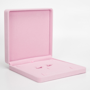 <b>Custom</b> Logo Luxury Plastic Velvet Jewelry Boxes Square Pendant Necklace <b>Ring</b> Earring Packaging Luxury Velvet Gift Jewellery - Product Image 4