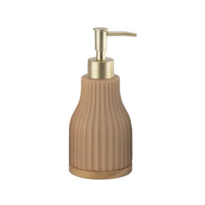 Ensemble de salle de bain en céramique de luxe 5 pièces avec rayures verticales comprenant un distributeur de <span class=keywords><strong>savon</strong></span> <span class=keywords><strong>porte</strong></span>-brosse à dents <span class=keywords><strong>porte</strong></span>-brosse de toilette - Product Image 3