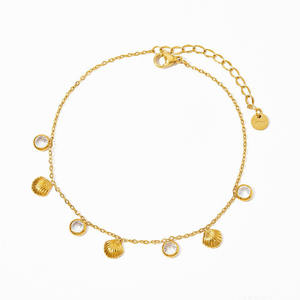 ईरेसी गर्मियों में 18k सोने की प्लेटेड टैर्निश मुक्त स्टेनलेस स्टील के गहने रॉको रंगीन जिरकॉन खोल - Product Image 5